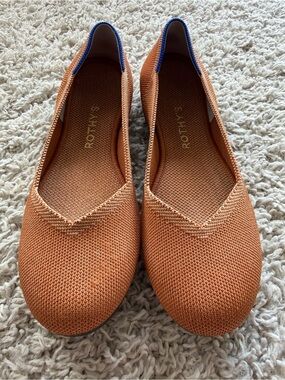 Rothy's Orange Knit Slip-On Flats